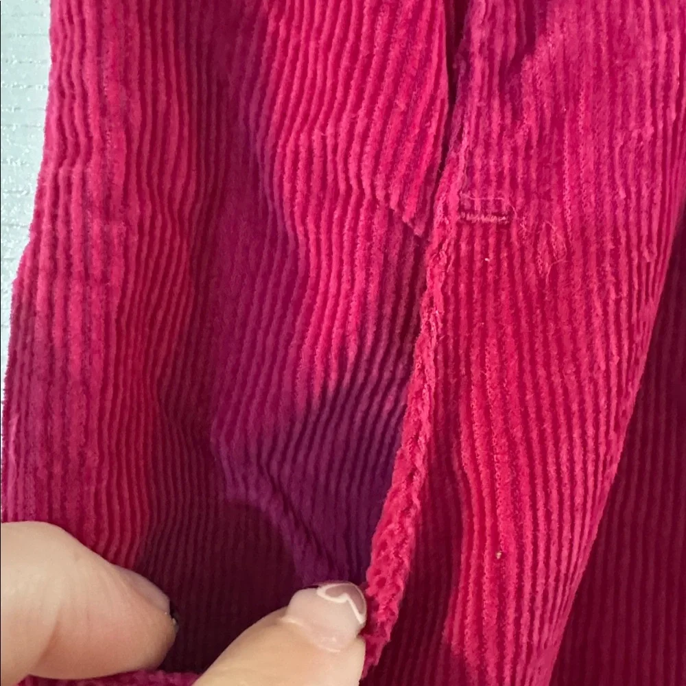Carters dark pink corduroy overalls 18m